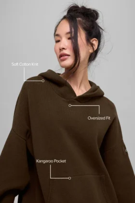 Scholar-trui met capuchon – Espresso