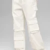 Scout-cargobroek met middelhoge taille – Ivoor
