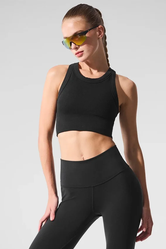 Seamless Delight-bh met hoge hals - Zwart