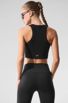 Seamless Delight-bh met hoge hals – Zwart