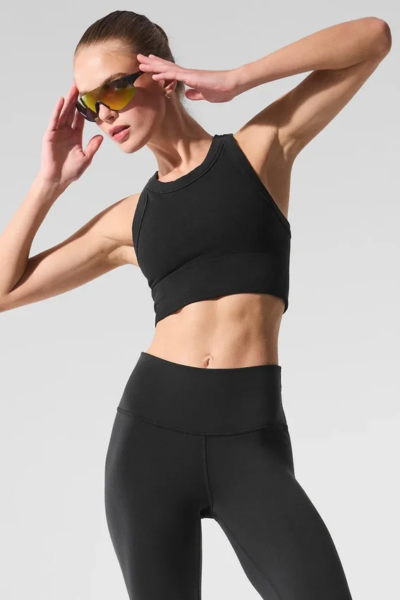 Seamless Delight-bh met hoge hals - Zwart
