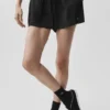Semi-transparante Golden Hour-korte broek met middelhoge taille - Zwart