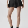 Semi-transparante Golden Hour-korte broek met middelhoge taille - Zwart