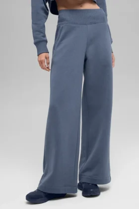 Serenity joggingbroek met wijde pijpen – Bluestone