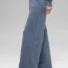 Serenity joggingbroek met wijde pijpen - Bluestone