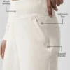 Serenity joggingbroek met wijde pijpen - Ivory