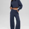 Serenity joggingbroek met wijde pijpen - Navy