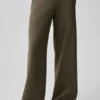 Serenity joggingbroek met wijde pijpen - Olive Tree