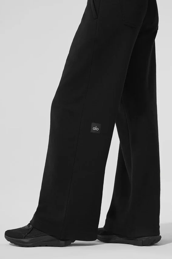 Serenity joggingbroek met wijde pijpen - Zwart