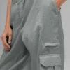 Sheer Game Time Leggings met wijde pijpen - Lunar Grey