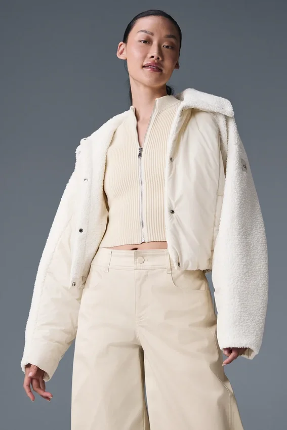 Sherpa Cozy Escape Puffer - Ivoor/Ivoor