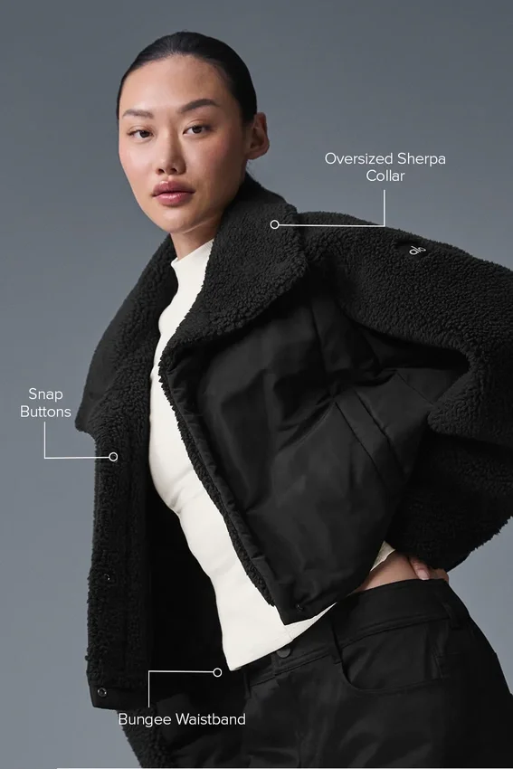Sherpa Cozy Escape Puffer - Zwart/Zwart