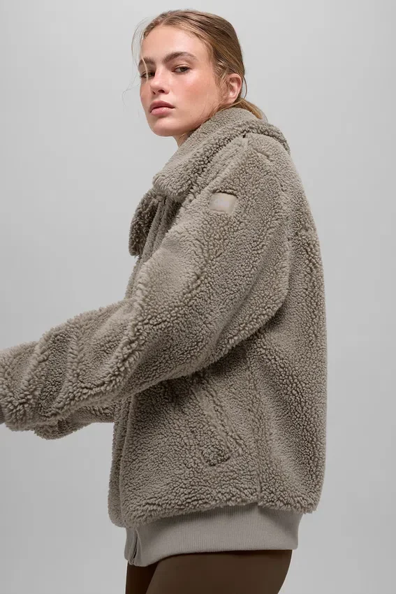 Sherpa Downtown-jas - Licht cacao