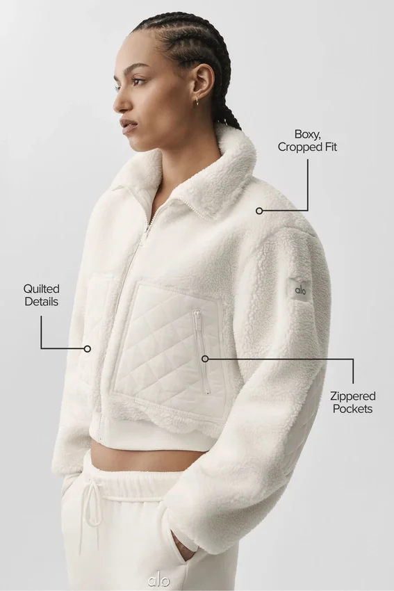 Sherpa Edge-bomber - Ivory