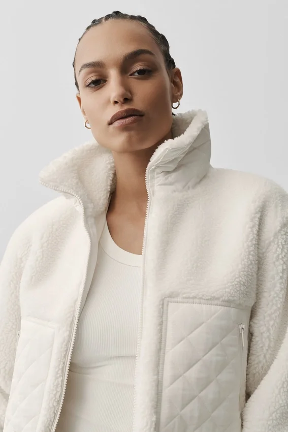Sherpa Edge-bomber - Ivory