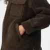 Sherpa Edge Shacket - Espresso