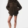 Sherpa Edge Shacket - Espresso