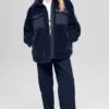 Sherpa Edge Shacket - Navy