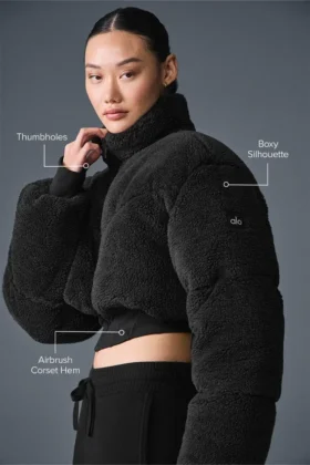 Sherpa Main Act Corset-pufferjas – Zwart