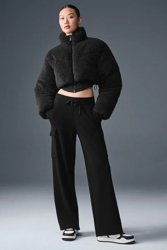 Sherpa Main Act Corset-pufferjas - Zwart