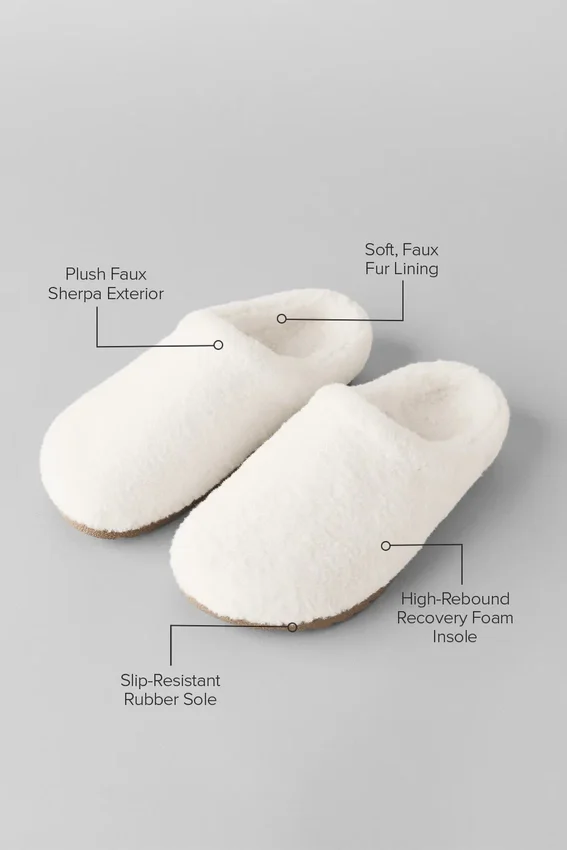 Sherpa Recovery-pantoffel - ivoorkleurig