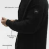 Shift Knit Button-up met lange mouwen - Zwart