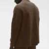 Shift Knit-overhemd met lange mouwen en knopen – Espresso