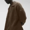 Shift Knit-overhemd met lange mouwen en knopen – Espresso