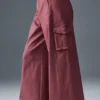 Show off Cargo-broek met wijde pijpen (lang) - Bordeauxrood Truffle