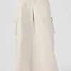 Show off Cargo-broek met wijde pijpen (lang) - Ivoor