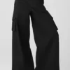 Show off Cargo-broek met wijde pijpen (lang) - Zwart