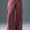 Show off Cargo-broek met wijde pijpen (Regular) - Burgundy Truffle