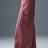 Show off Cargo-broek met wijde pijpen (Regular) - Burgundy Truffle