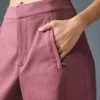 Show off Cargo-broek met wijde pijpen (Regular) - Burgundy Truffle