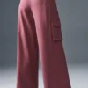 Show off Cargo-broek met wijde pijpen (Regular) - Burgundy Truffle