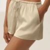 Silk Blend Radiance Korte broek - Sandy Beige