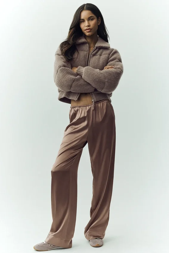 Silk Luminous-broek (lang) - Alpine Cocoa