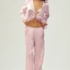 Silk Luminous-broek (lang) - Pink Champagne