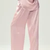 Silk Luminous-broek (lang) - Pink Champagne