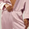 Silk Luminous-broek (lang) - Pink Champagne