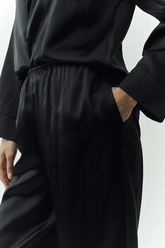 Silk Luminous-broek (lang) - Zwart