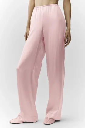 Silk Luminous-broek (Regular) – Pink Champagne