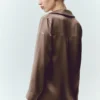 Silk Luminous Button-up - Alpine Cocoa