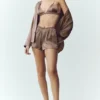 Silk Luminous Button-up - Alpine Cocoa