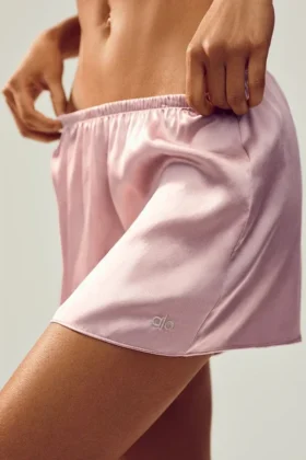 Silk Luminous Korte broek – Pink Champagne