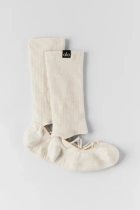 Siren Grip-sok met bandjes voor dames - Oatmeal Heather