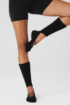 Siren Grip-sok met bandjes voor dames - Zwart