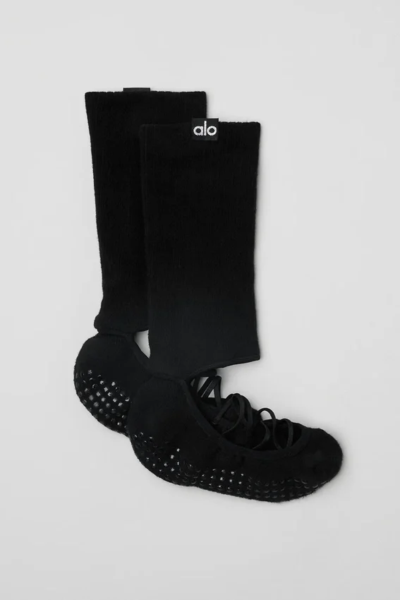 Siren Grip-sok met bandjes voor dames - Zwart