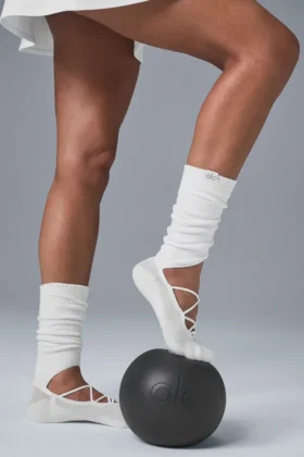 Siren Grip-sokken met bandjes voor dames – Wit