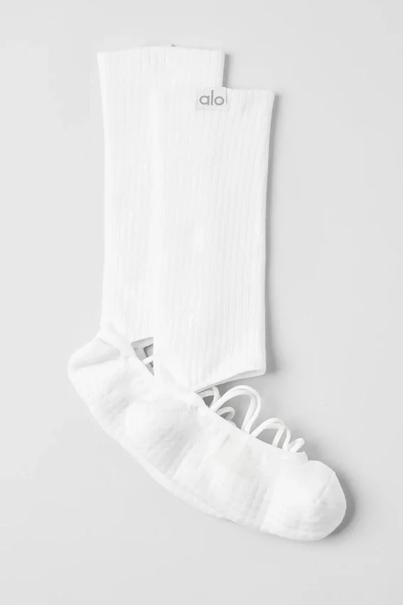 Siren Grip-sokken met bandjes voor dames - Wit